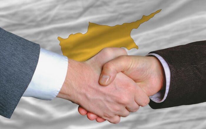 shaking hands cyprus